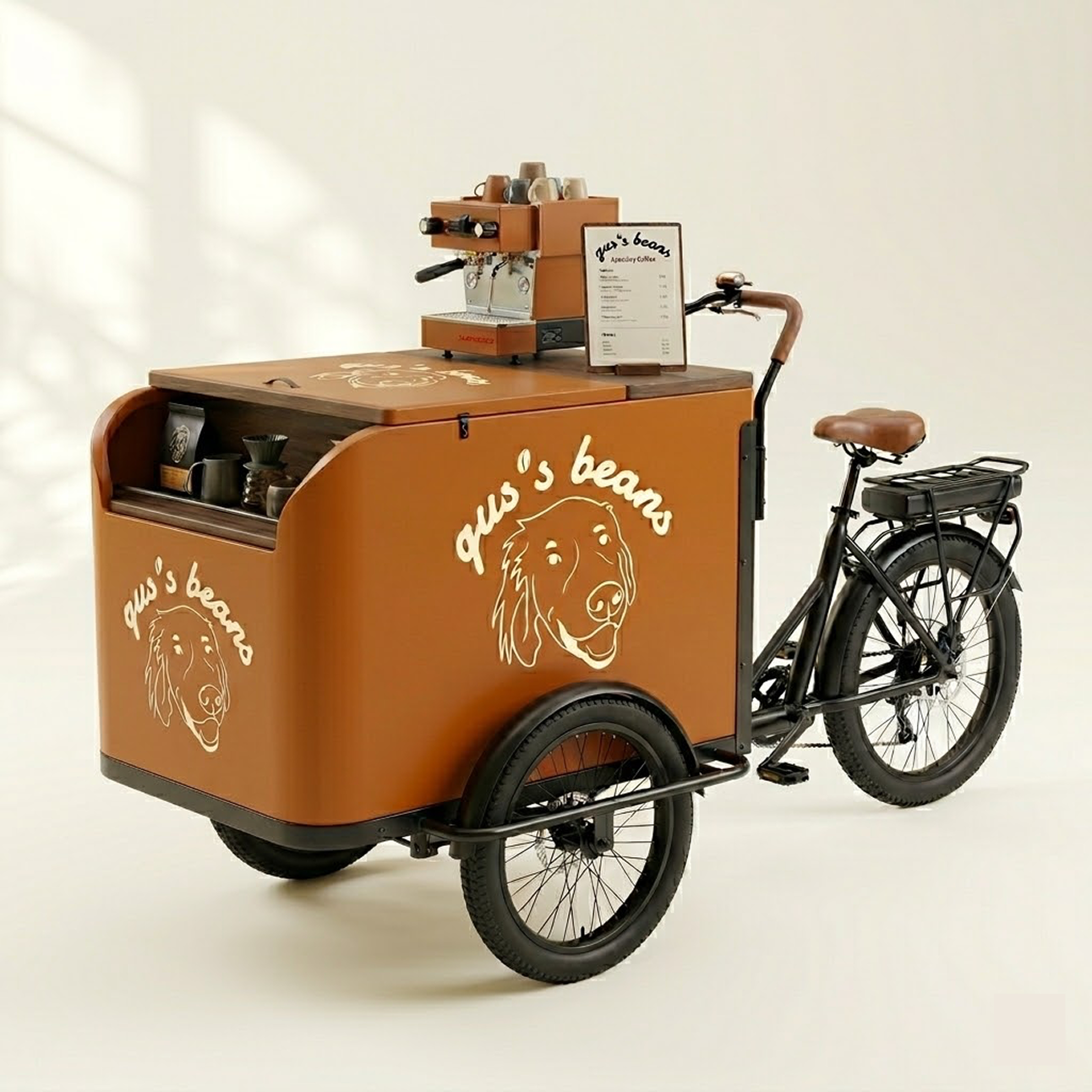 Desigining a warm and personal brand for a mobile coffee company serving human and puppy patrons in Santa Monica